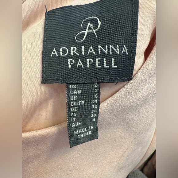 Adrianna papell knit crepe tie waist sheath dress blush pink women size 2 - Picture 16 of 17